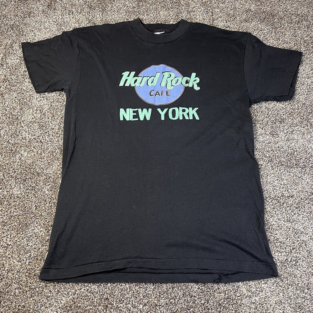 Vintage Hard Rock Cafe Mens Sz M New York T Shirt 80s Black Music Single Stitch
